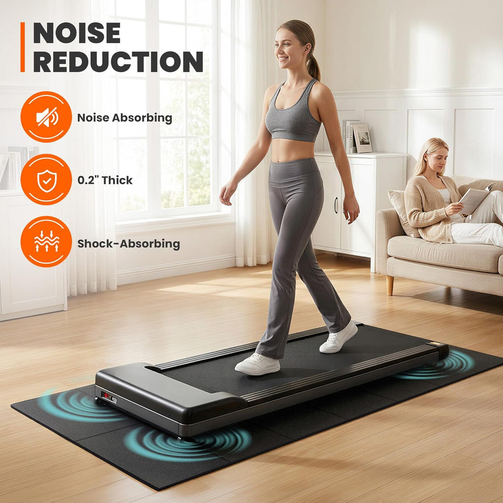 Walking Pad Mat, Treadmill Mat for Carpet & Hardwood Floors | High Density, 1/4 Thickness, Foldable, Floor Protection