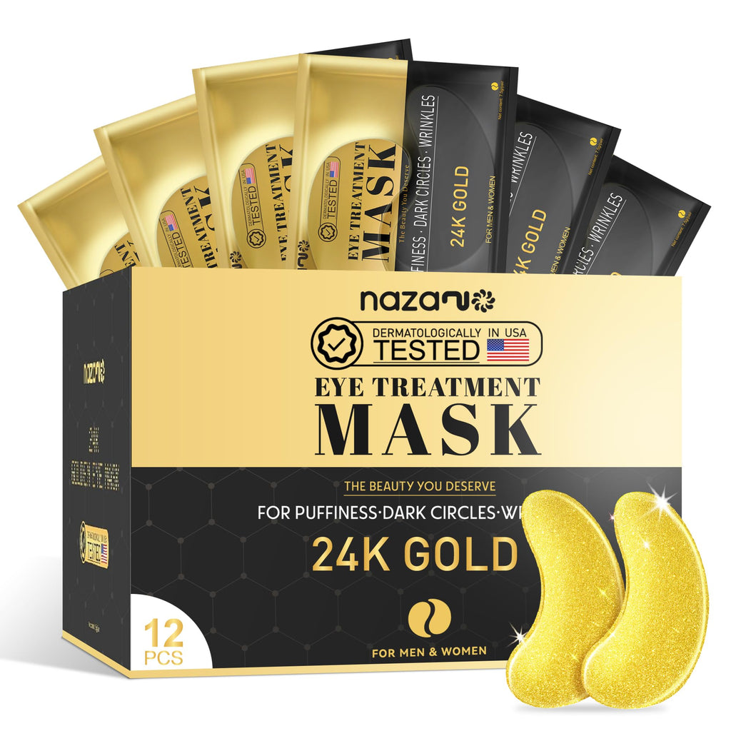 12 Pcs 24K Gold Under Eye Patches - Eye Masks