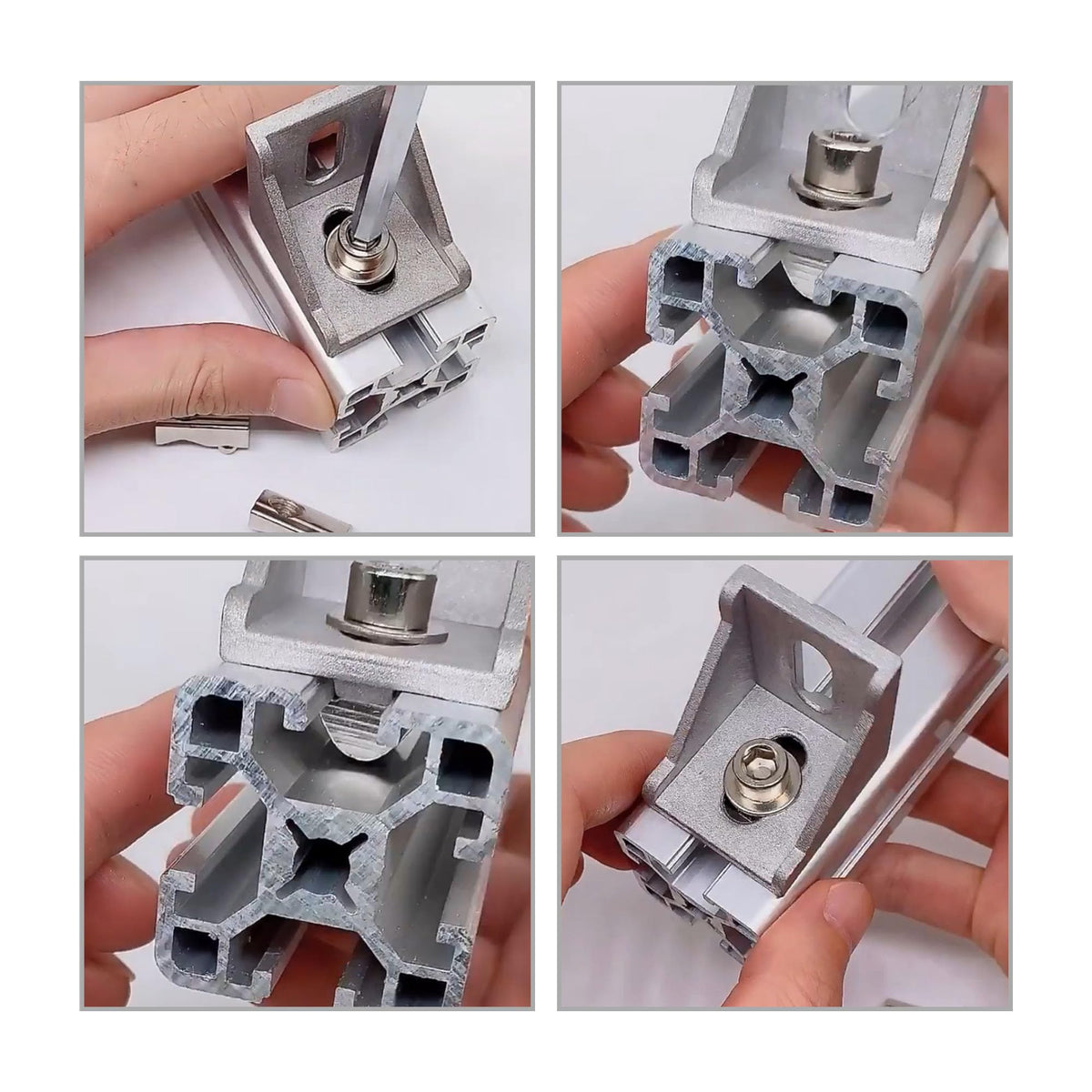 FOCMKEAS 12PCS M4 Spring T Nut, 4040 Series