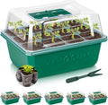 VIVOSUN 6-Pack Seed Starter Trays, 72-Cell Starter Kit with Humidity Dome | Flat Reusable Plant Germination Trays