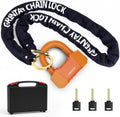 Bike Chain Lock 5.18Feet 3T Steel Chain Lock Anti Theft, Premium U-Lock 17.5mm Thick Heavy-Duty Chain Bike Lock [3