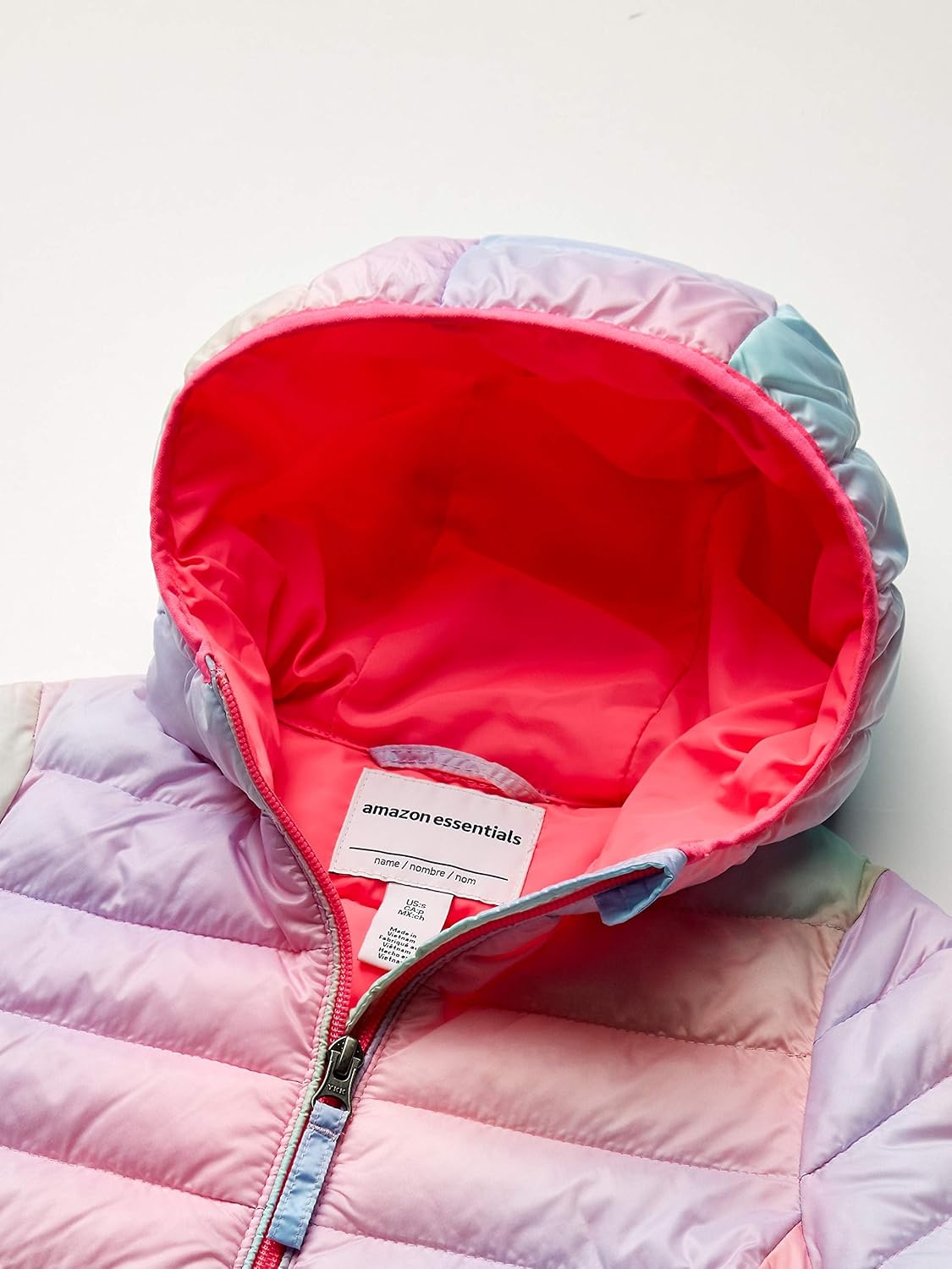 Girls and Toddlers' Lightweight Water-Resistant Packable Hooded Puffer Jacket