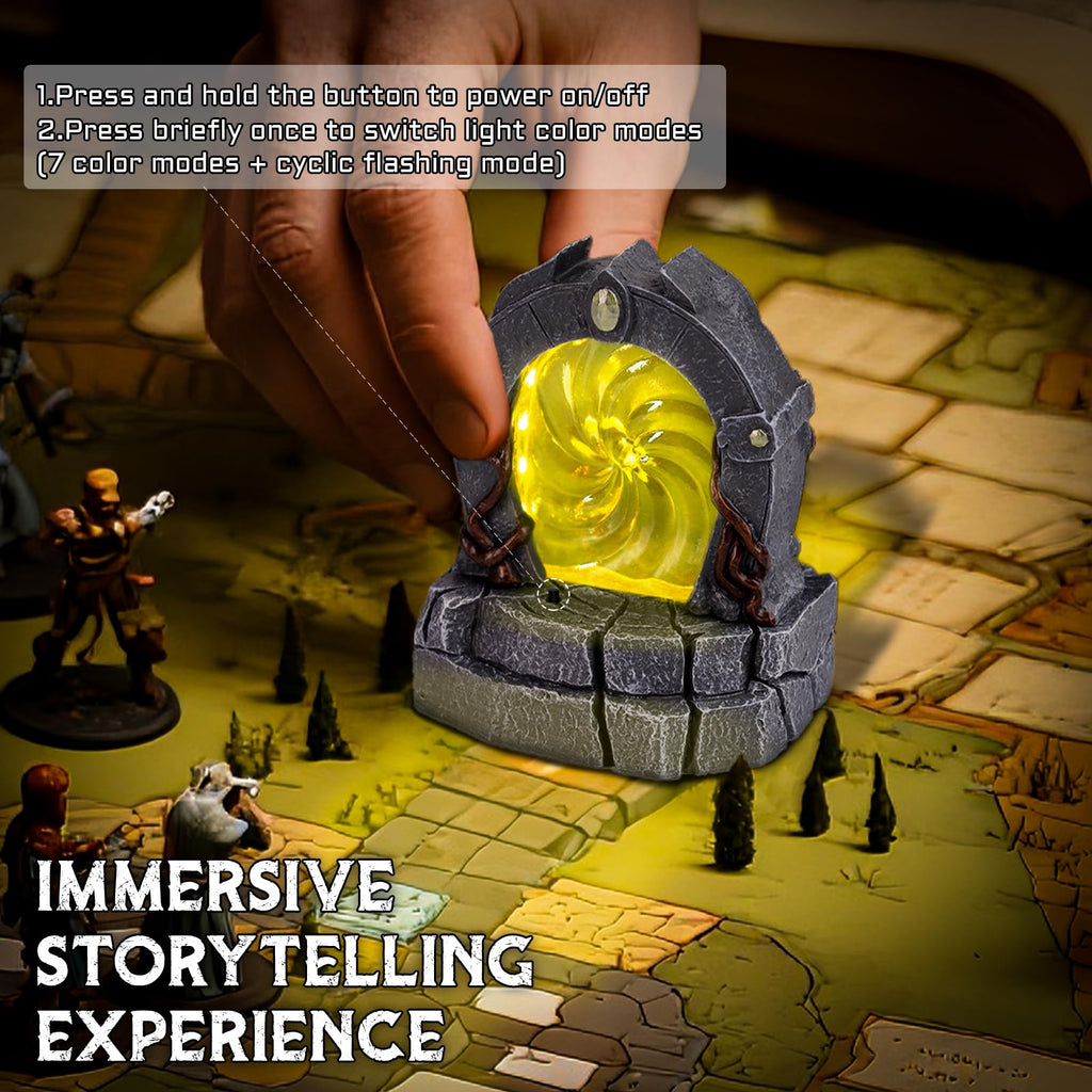 Glowing Portal Miniature, Color-Changing Resin Terrain for RPGs