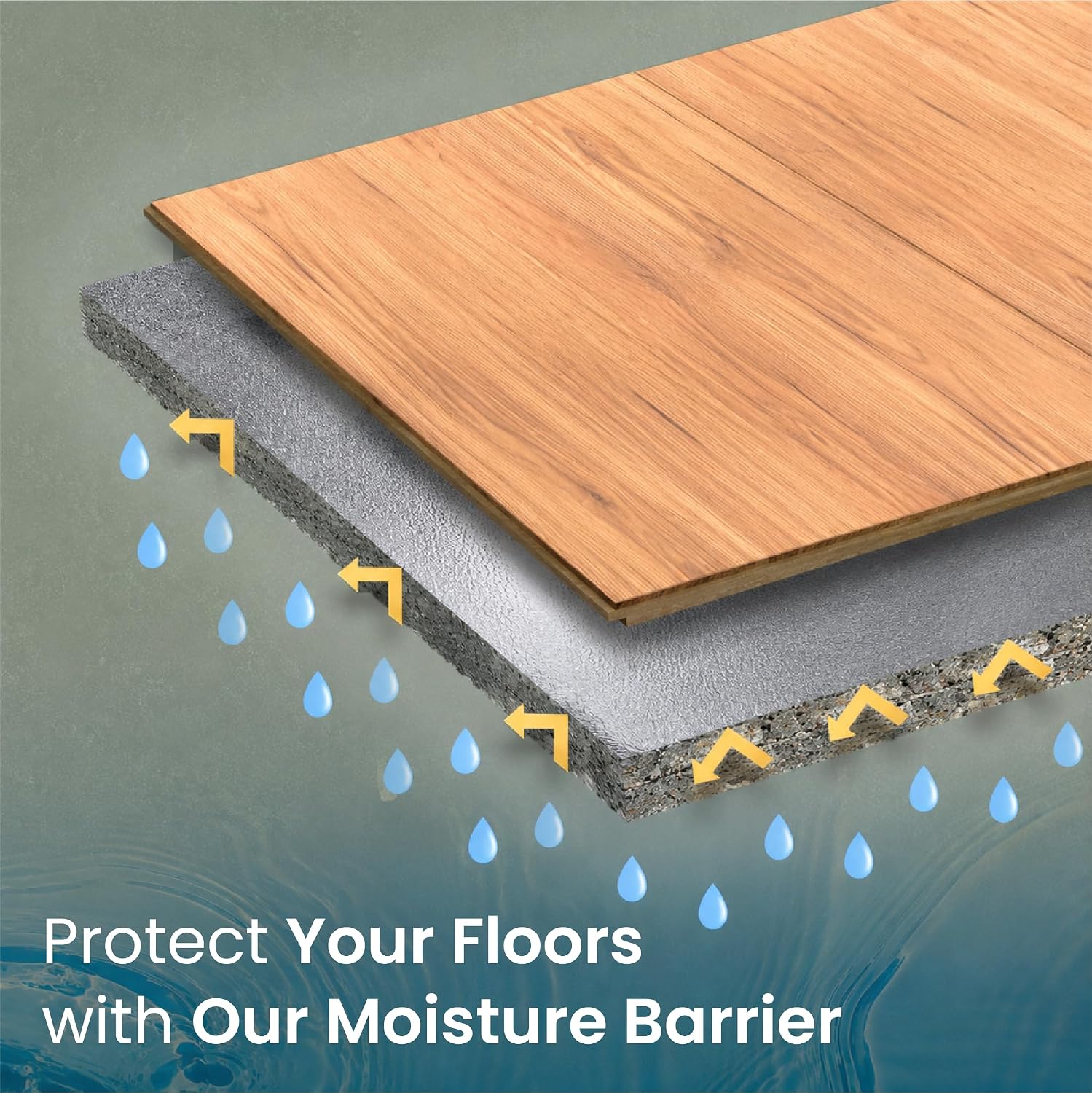 3-in-1 Acoustic Premium Floor Underlayment - 200 sqft Roll - 3mm Thick EVA with Silver Foil Vapor Barrier - Moisture