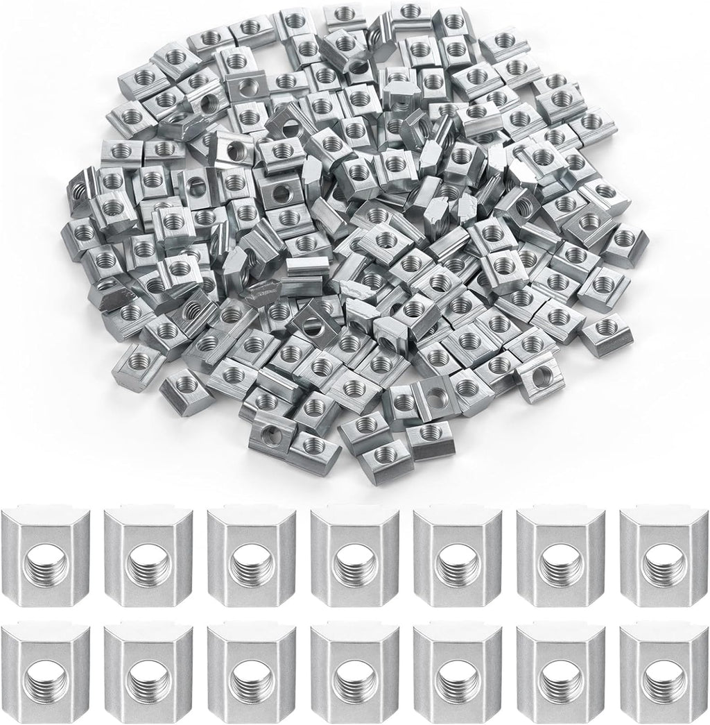 M6 T Slot Nuts, 200 Pcs 2020 Series Sliding T Nuts