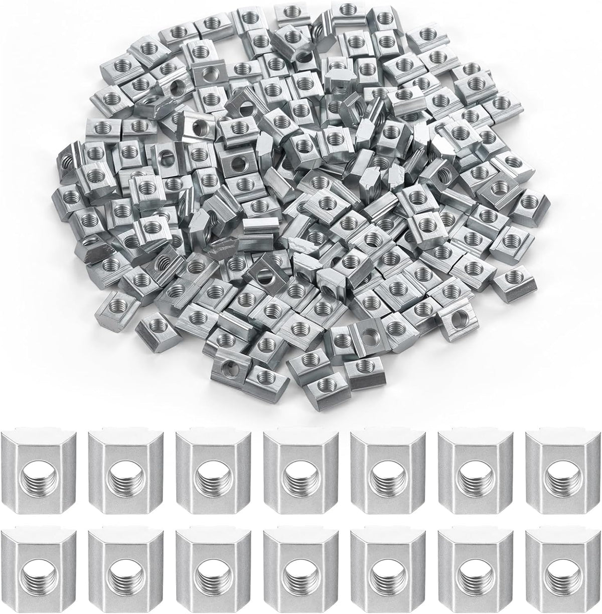 M6 T Slot Nuts, 200 Pcs 2020 Series Sliding T Nuts