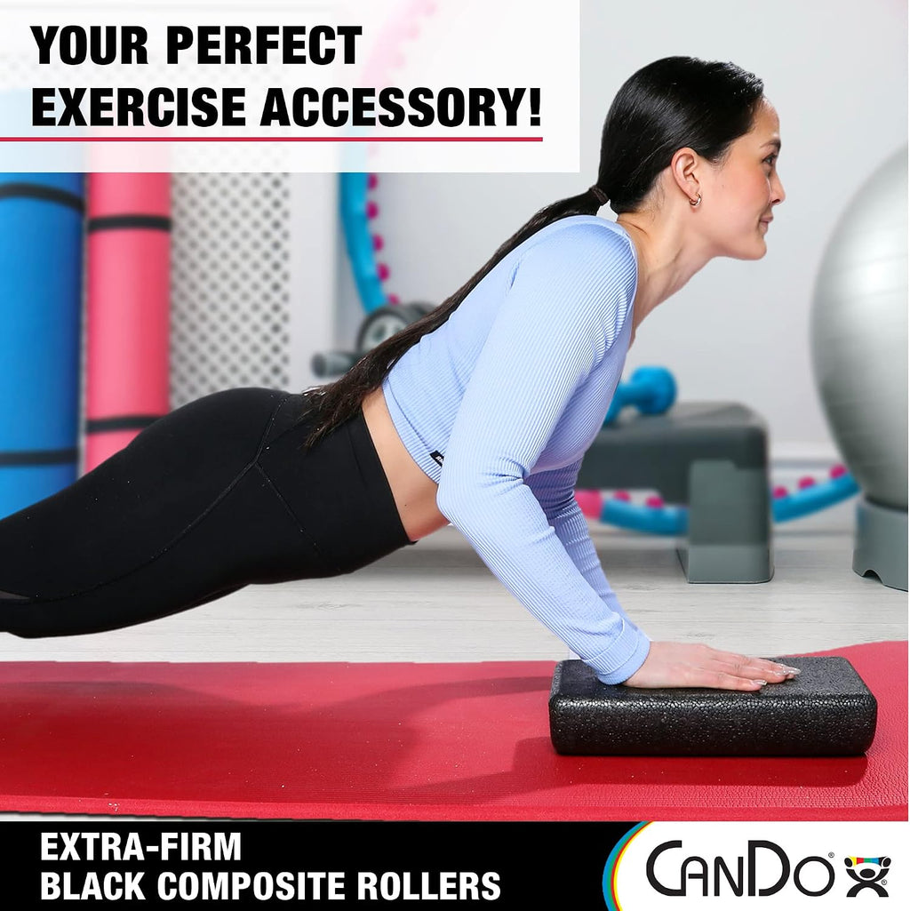 Black Composite High-Density Foam Rollers for Muscle Restoration Massage Therapy Sport Recovery and Physical Therapy