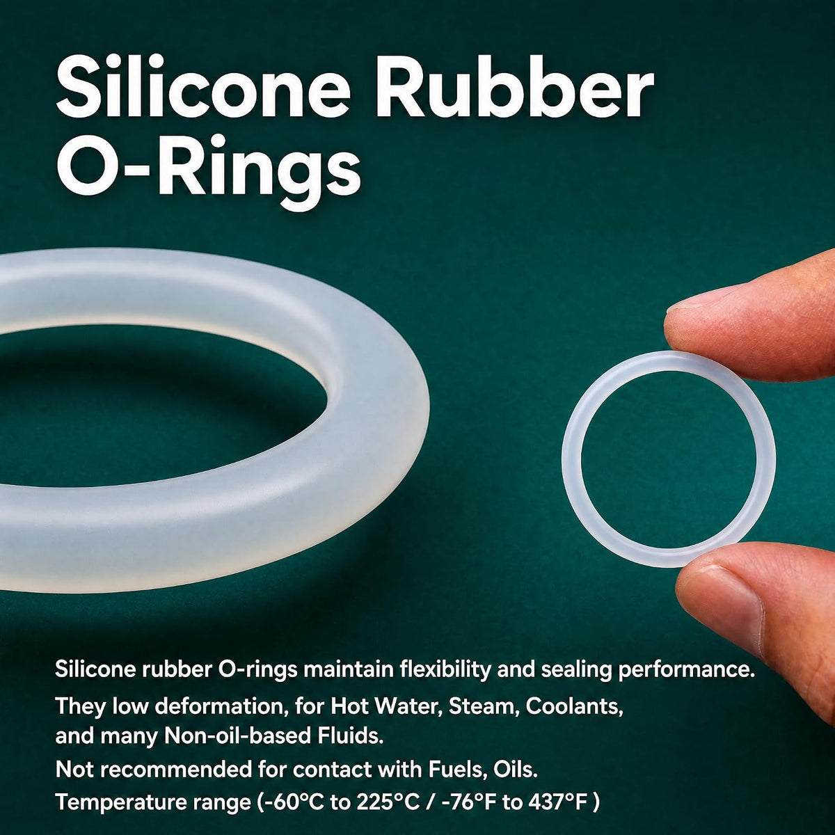 1030PCS Silicone Rubber O-Ring Assortment Kit in 31 Sizes