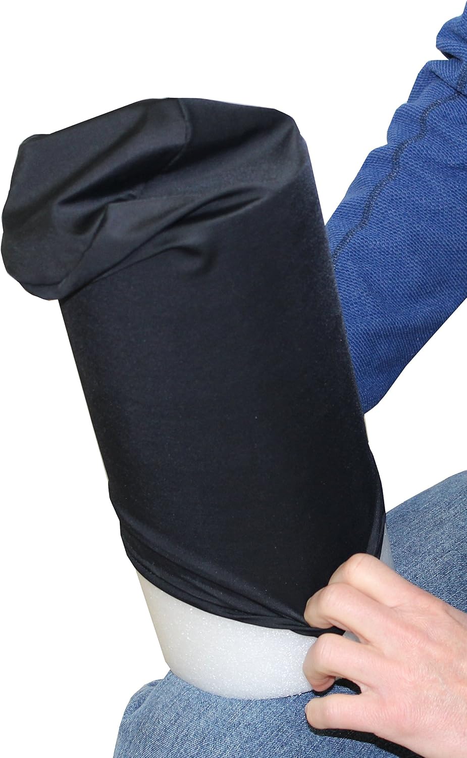 Black Fabric Foam Roller Cover, 12" Long