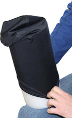 Black Fabric Foam Roller Cover, 12" Long