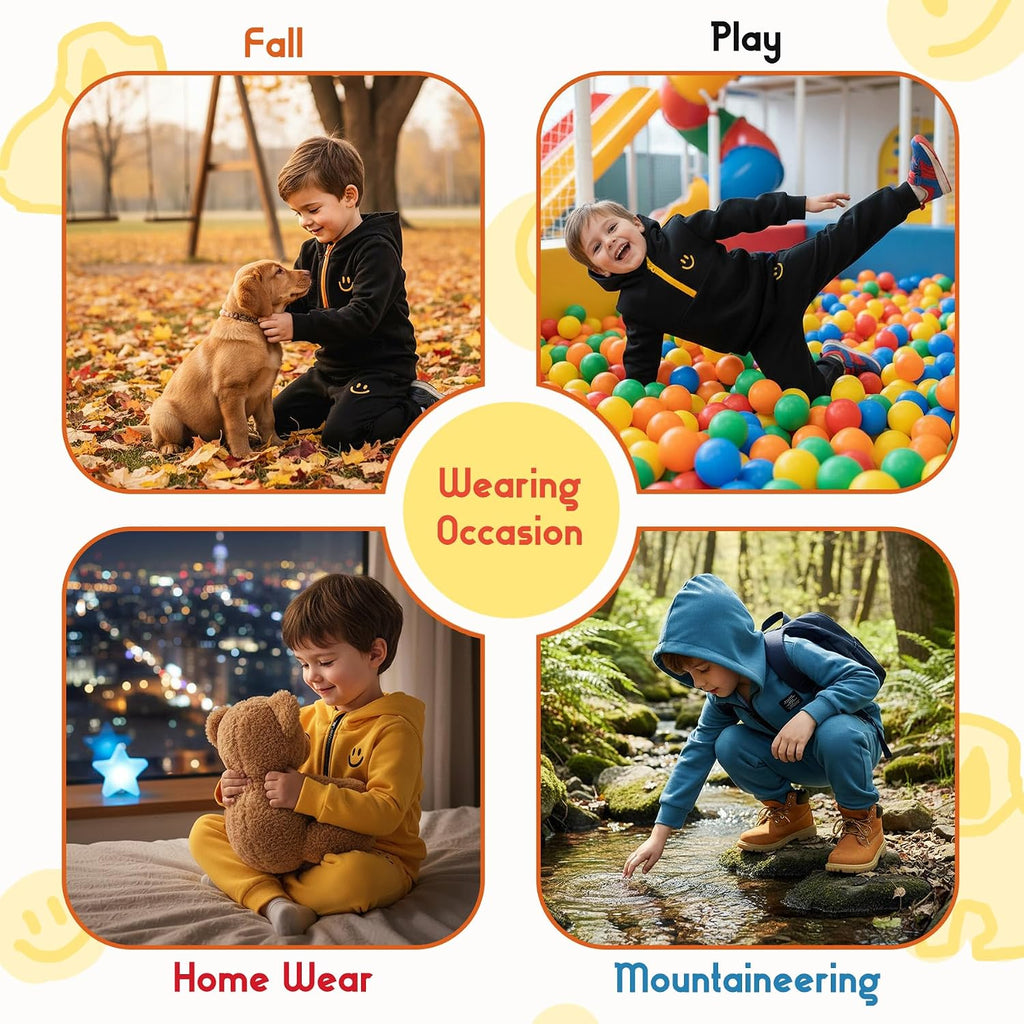 Toddler Boys Girls Long Sleeve Hoodie Sweatpants Outfit Set