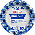 Large Paper Bowls, 34 oz Disposable Bowls, 34 Count
