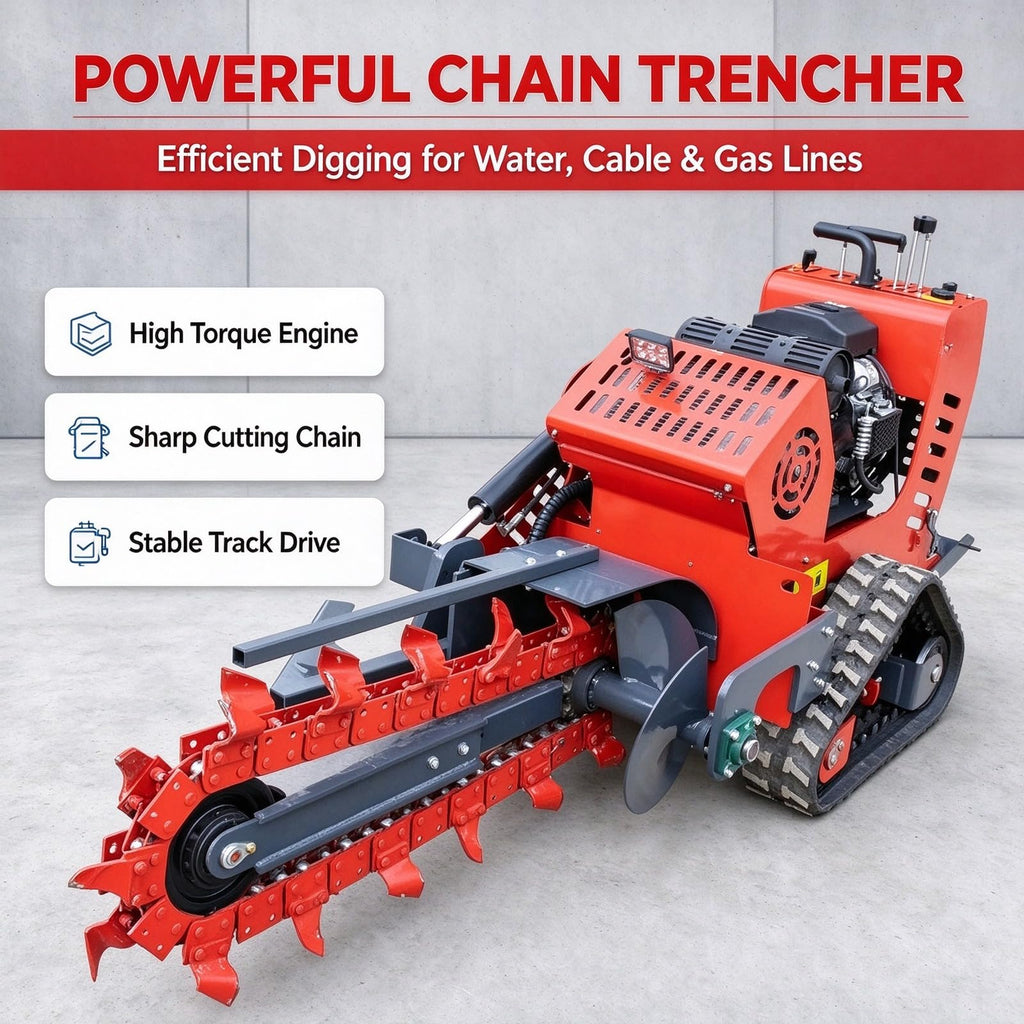 Walk Behind Chain Trencher for Irrigation and Drainage