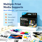 920 920XL High Yield Ink Cartridges,Replacement for HP 920 920XL, 4-Pack