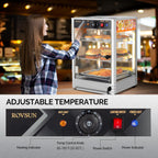 3-Tier Pizza Warmer Countertop, Commerical Food Warmer Display