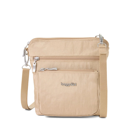 Modern Pocket Crossbody Bag for Women, 8.5"x8.5" Handbag Purse with RFID, Lightweight Water-Resistant