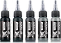 Cool Opaque Gray Tattoo Ink Set, Premium Quality, Precision Medium Viscosity, Rich Hue, Quick Healing, Acrylic-Free