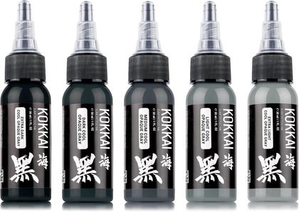 Cool Opaque Gray Tattoo Ink Set, Premium Quality, Precision Medium Viscosity, Rich Hue, Quick Healing, Acrylic-Free