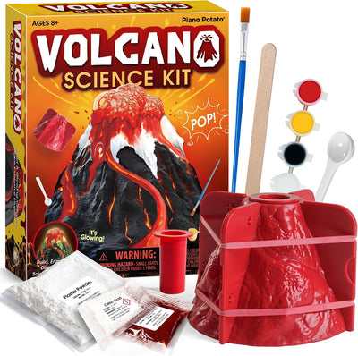 Volcano Science Kit, Kids Erupting STEM Experiment Set | Make a volcano erupt! Science experiment kit with non-toxic