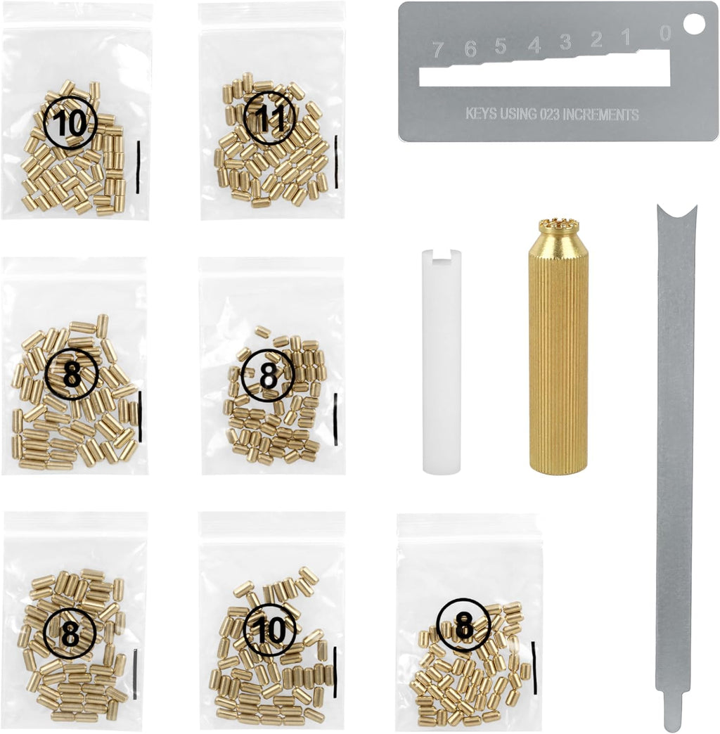 Rekey Kits for Kwikset Rekeying Kit | Inclube Bottom Pins #0 to #6, Gauge, Follower, Removal, Deadbolt Cap Remover