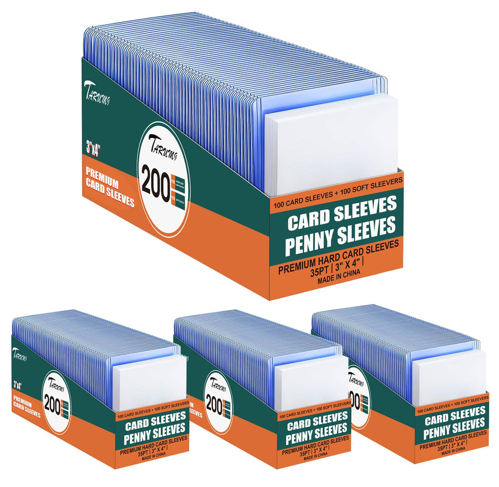 3x4 Clear Hard+Soft Card Sleeves for Various Types Cards