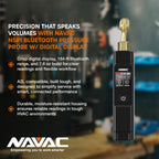 NAVAC NSP1 Bluetooth Pressure Probe - Digital Display, 164 ft Range