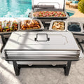 11Qt Chafing Dishes for Buffet, Multi-Size Pans 4 Pack, Black