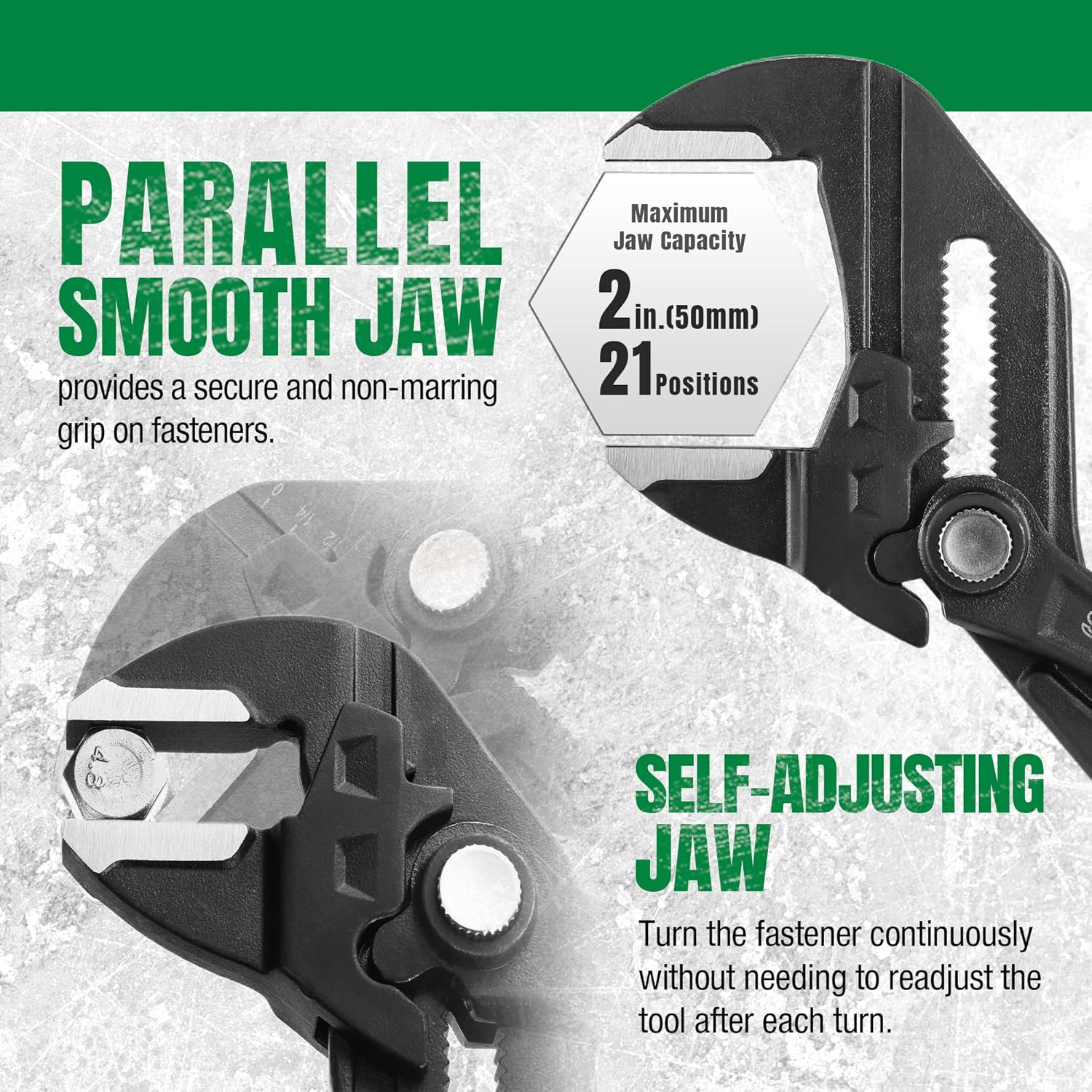 5-Piece Pliers Set, 8" Adjustable Joint, 8", 10" and 12" Quick Adjust V-Jaw Groove Joint, 10" Pliers Wrench, Premium