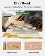 30 Degree Framing Nails 2 Inch Ring Shank Galvanized 1,000PCS