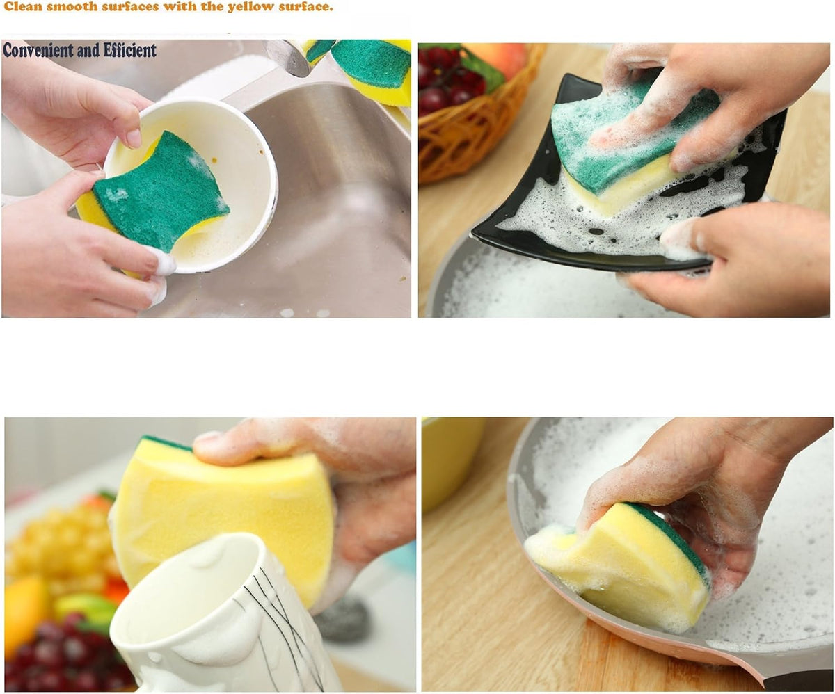 Kitchen Cleaning Sponge,Eco Non-scratch for Dish,Scrub Sponge(Pack of 24)