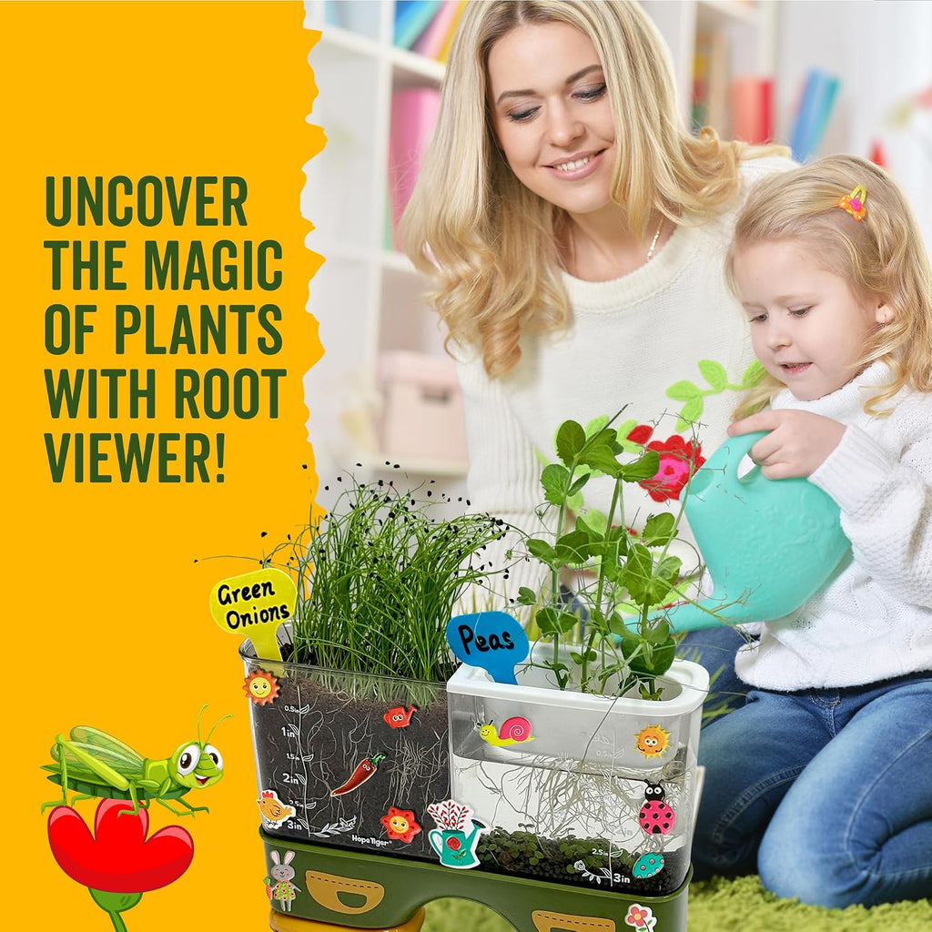 Gardening Root Viewer for Kids - Planting Kits with Seeds & Garden Supplies - Grow Your Own Seed - Home & Classroom