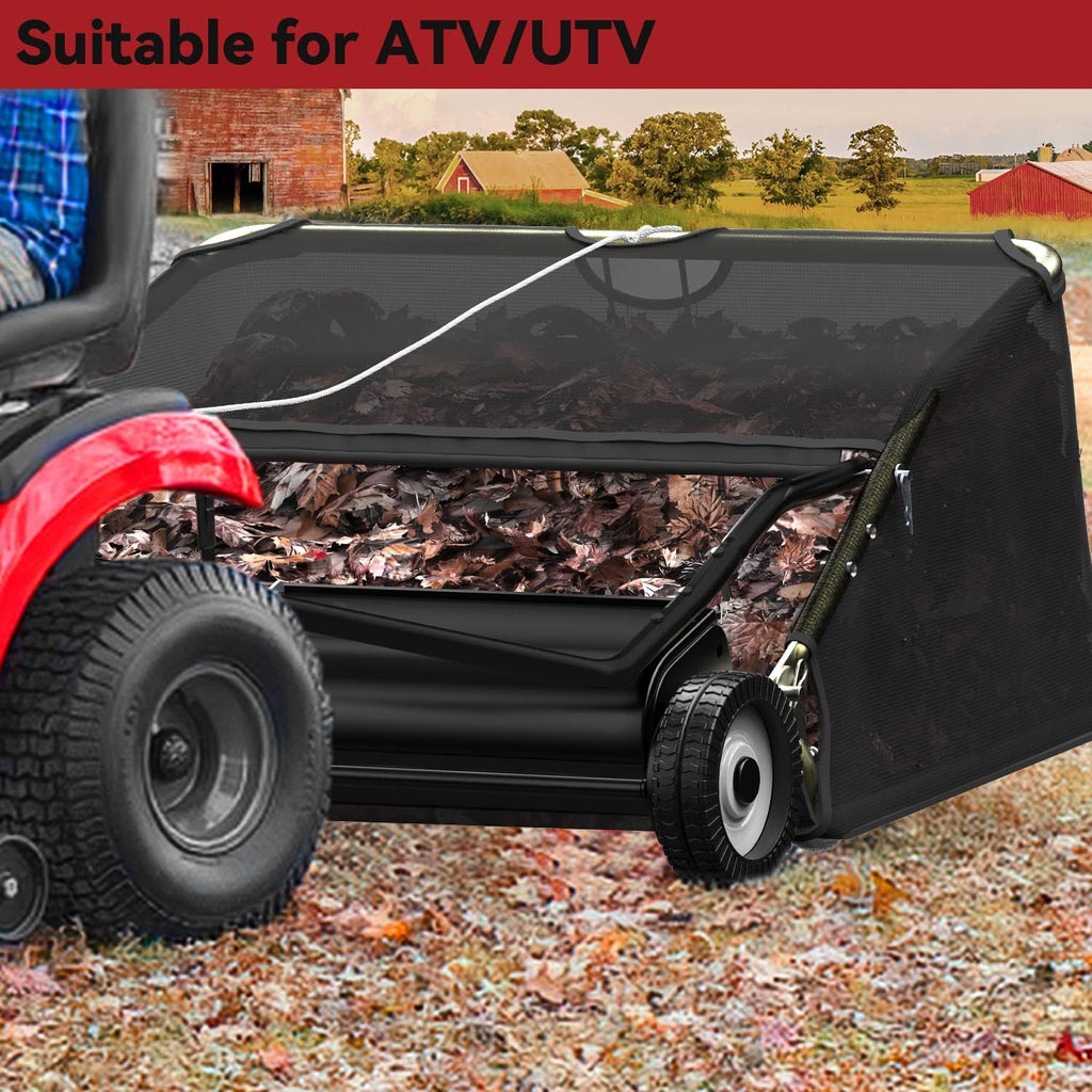 42" Tow Behind Lawn Sweeper, 20 cu. ft. Leaf Collector