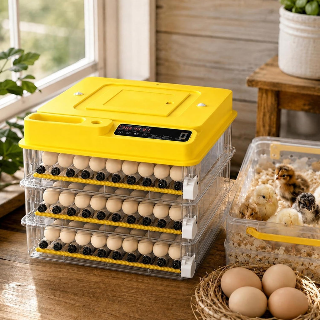 216 Egg Hatching Incubator, Auto‑Turner Temp Control Candler