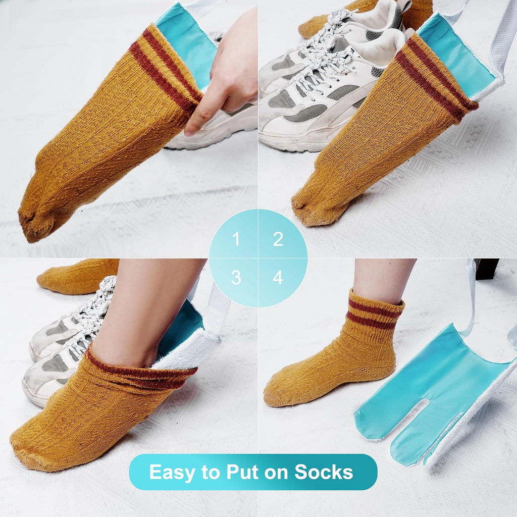 Sock Aid, Sock Helpers to Put on Your Socks for Seniors, Disabled, Pregnancy, Assist Device for Elderly, Tool Aide