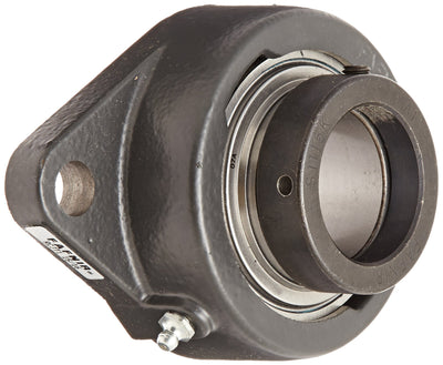 Timken RCJT1 15/16 Flange Unit, 2 Bolt Holes, Industrial-Duty, Relubricatable, Non-Expansion, Cast Iron, Eccentric Locking Collar, Inch, 1-15/16" Bore Diameter