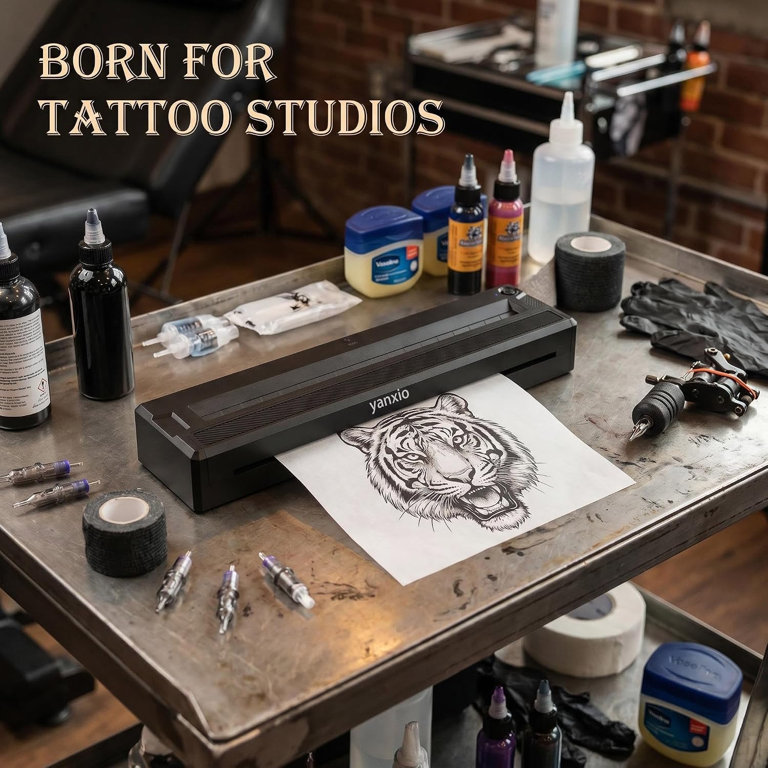 Tattoo Stencil Printer for Beginners & Artists, Wireless Thermal Tattoo Printer With 10pcs Thermal Paper & 3Pcs