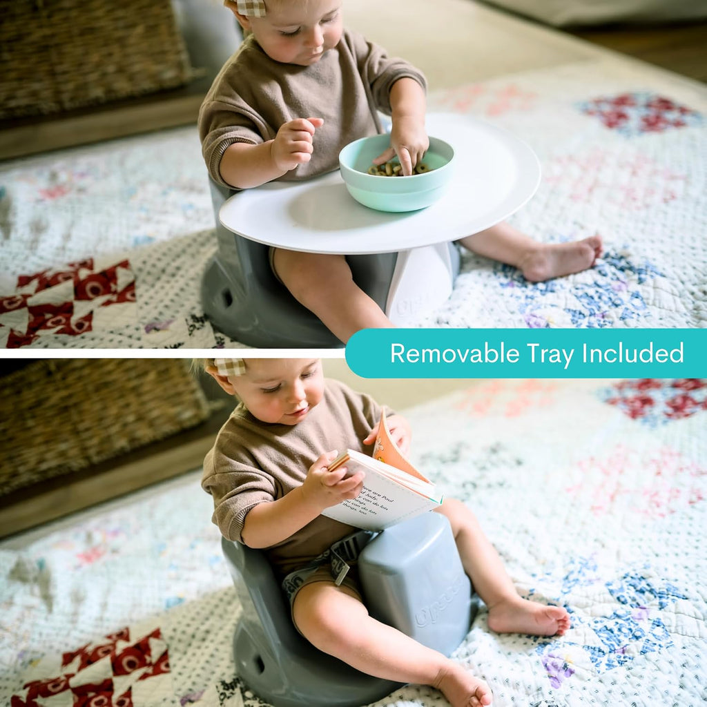 – The Original Ergonomic Baby Floor & Booster Seat with Tray, Developed with Physical Therapists for Upright Posture