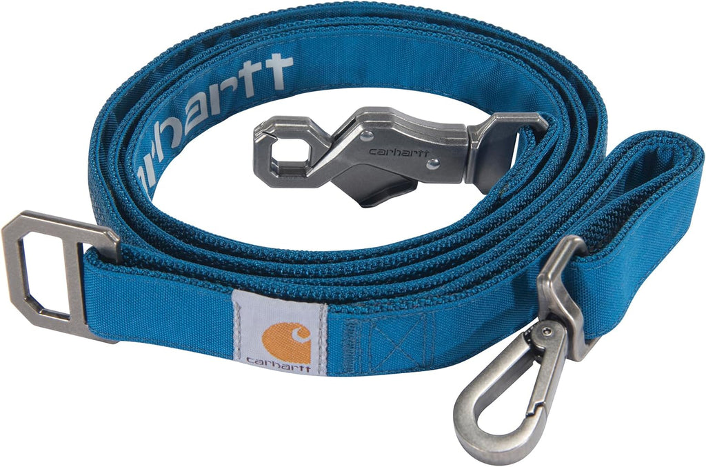 Pet Durable Nylon Duck Leashes for Dogs, Reflective Stitching for Visibility, Marine Blue, Large