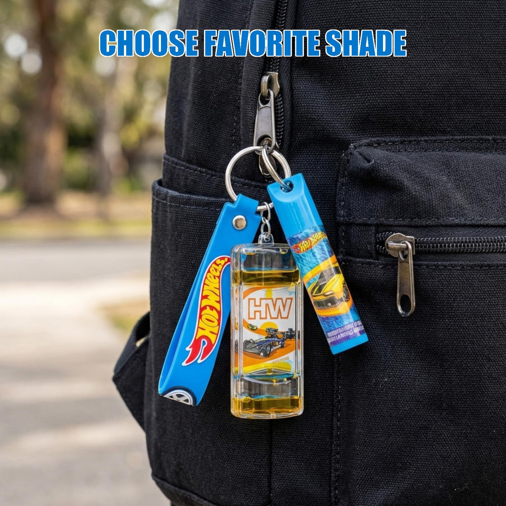 Hot Wheels Keychain Lip Balm Set, 7-Piece Plant-Based, Ages 3+