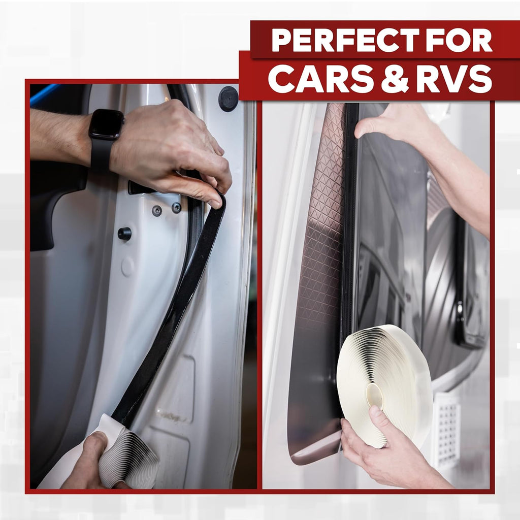 Butyl Tape RV Black, 3/4 in x 45 Ft, 1/8 in Thick EDPM Rubber Sealant Tape - Roof Patching, Boat Sealing, Leak Proof