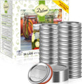 24Pcs Canning Lids with 24Pcs Rings Wide Mouth, Premium Mason Jar Lids with Bands/Rings for Ball, Kerr Jars - Food