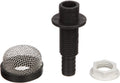 Seachoice Thru-Hull Strainer Mount with Aerator Screen, Fits 3/4 in. Hose, One Size, Black