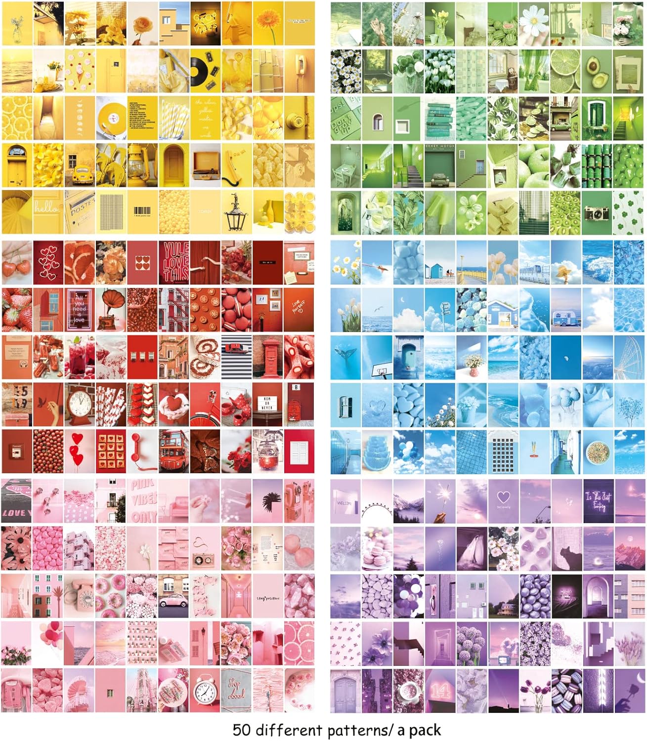 6 Sets 300 Pcs Washi Stickers Set Cute Aesthetic Sticker Book for Journaling, DIY Decorative Paper Sticker Decals for