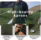 Chef Men Canvas Waterproof Apron Pocket 4251GB