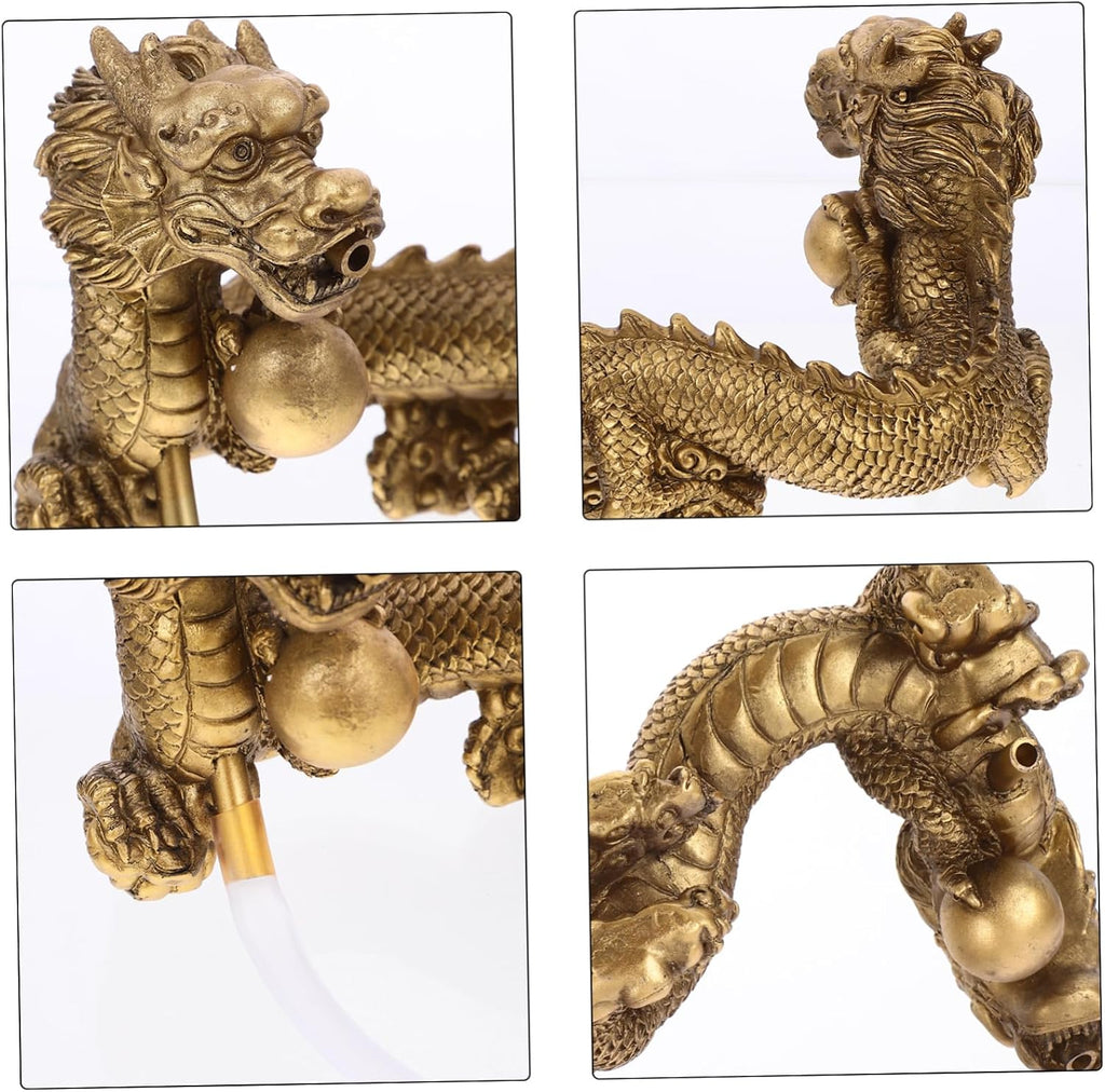 Chinese Dragon Fish Tank Fountain Elegant Dragon Shape DIY Waterfall Decor Aquarium Fountain Decor