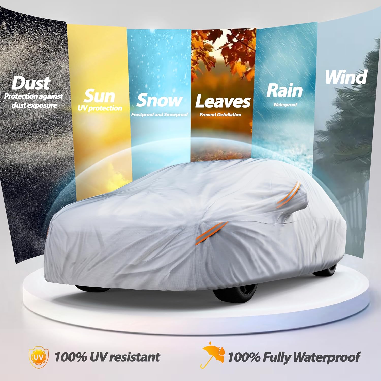 Waterproof All Weather Car Cover Compatible with 2002-2025 Land Rover Range Rover (NOT Compatible with Range Rover