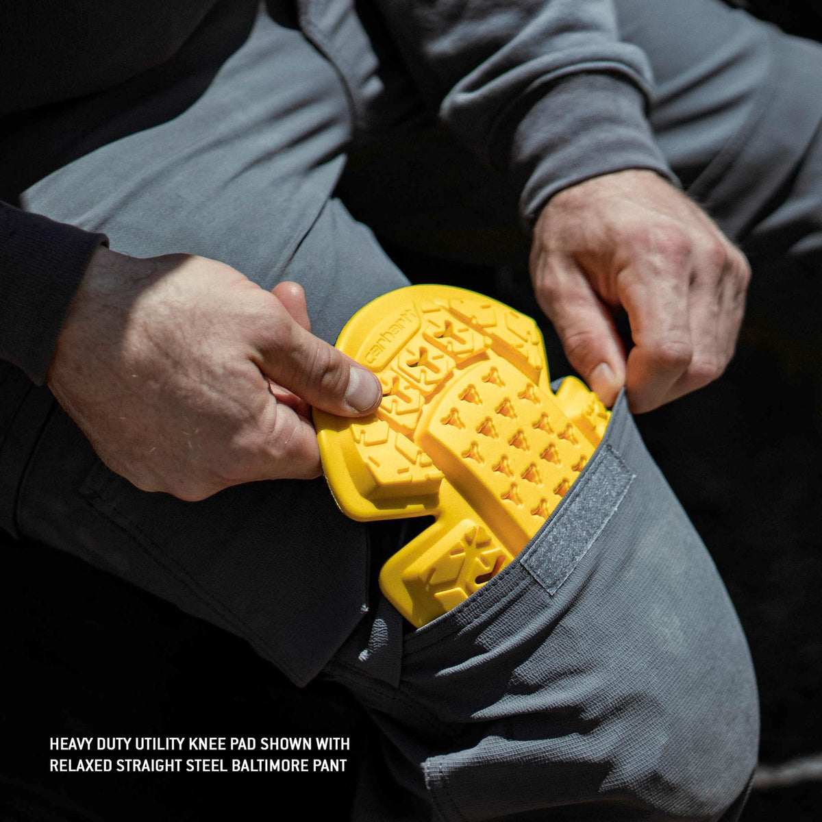 Heavy Duty Utility Knee Pad Insert, Yellow, Small
