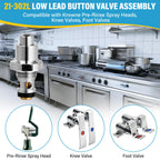 21-302L Low Lead Button Valve Assembly Compatible with all Krowne