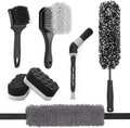 7PCS Wheel Tire Brush Kit for Car Detailing Cleaning | Tire Brush, Soft Rim Brush, Bendable Wheel Cleaner Brush for
