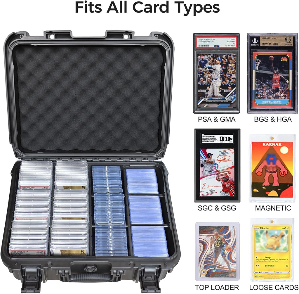 Graded Card Case Storage Box, Extra Large Trading Card Box, PSA Slab Case | Waterproof Trading Card Storage Box with